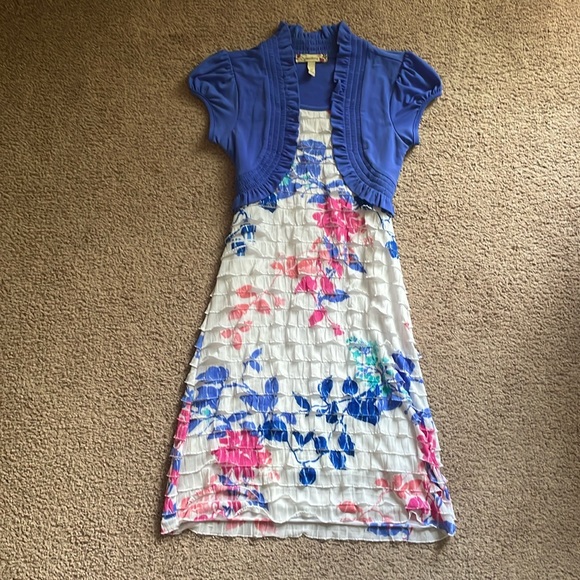 Speechless Other - COPY - Speechless Blue, White, & Pink Girls Dress